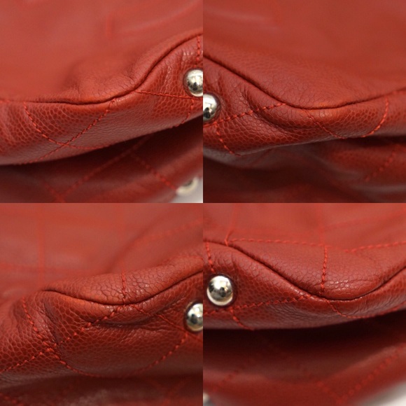 SOLD Chanel Red Caviar Leather Large Tote Bag - Picture 8 of 8
